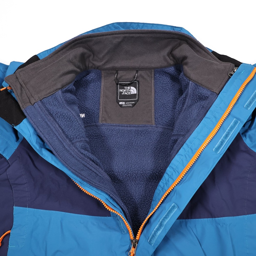 THE NORTH FACE Mens L Blue Orange HyVent Triclimate 3-in-1 Outdoor Winter Jacket - Picture 3 of 11